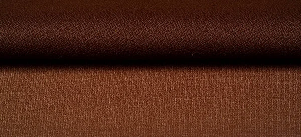 Silk Brown Fabric Yard Side Chocolate Silk Fabric Lightweight Silky — Photo