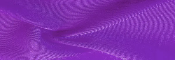 淡紫色面料 用螺纹对角线编织的薄织物 从拉丁文和法文 材料的名称被翻译成英文 — 图库照片