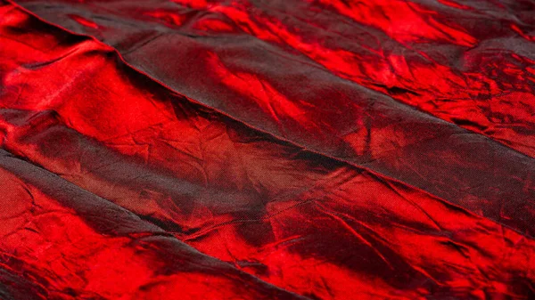 Rojo Sobre Negro Seda Plisada Hermosa Elegante Brillante Estas Son — Foto de Stock