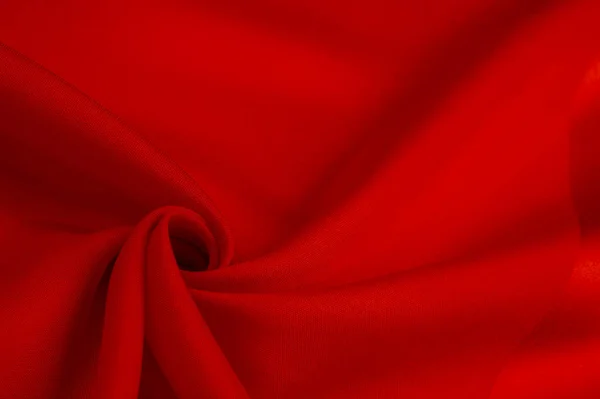 Tela Seda Roja Satén Seda Carmesí Claro Adecuado Para Diseño — Foto de Stock