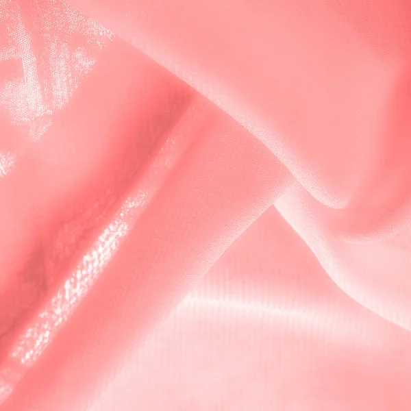 Red Pink Silk Fabric Fine Strong Soft Lustrous Fiber Produced — стоковое фото