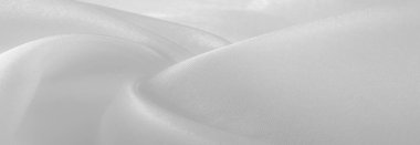 Beyaz ipek kumaş, pürüzsüz beyaz ipek ya da lüks saten kumaş, düğün arka planı olarak doku. Lüks arka plan tasarımı. Retro biçimi.