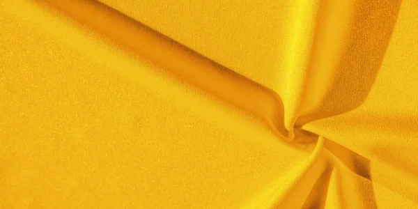 Sutra Kuning Kain Sutra Mewah Kuning Yang Halus Dapat Digunakan — Stok Foto