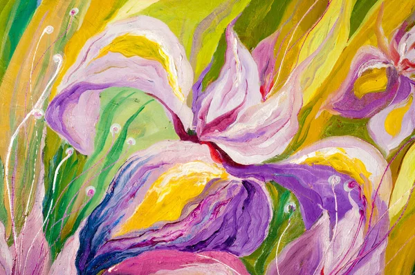 Painting the artist\'s canvas. Drawn flowers of lilies valued for beauty and pleasant smell, they served as an important cultural symbol. The word \