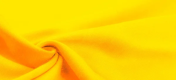 黄色金黄色面料 用螺纹对角线编织的薄织物 从拉丁文和法文翻译材料的名称 — 图库照片