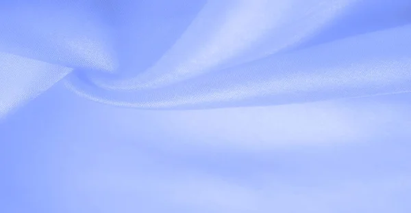 Блакитна Шовкова Тканина Гладкий Елегантний Синій Шовк Або Розкішна Атласна — стокове фото