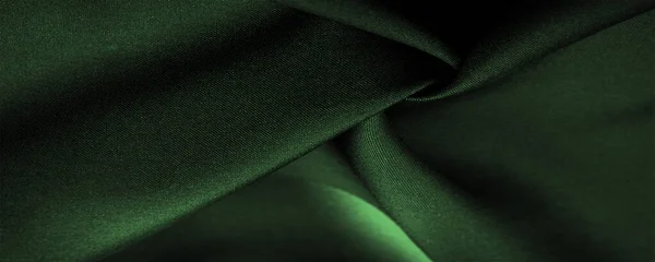 Emerald Silk Fabric Silk Satin Weaving Differs Density Smoothness Gloss — Stock Photo, Image