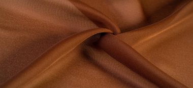 Silk brown fabric Yard-side chocolate silk fabric lightweight silky and comfortable creates a durable silky drape as well as versatility, making it suitable for a wide variety of design applications