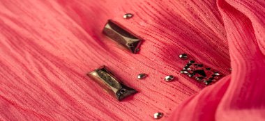 Silk pattern, Red wool scarf. A quality and delicate scarf that gives an elegant and upscale look to any design. smooth sequined striped prints