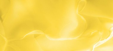 yellow amber silk, banner or cover design. luxury textile decor poster background, yellow drapery material with soft wavy waves, poster Texture. Template.