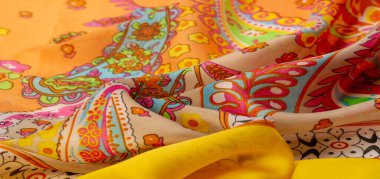 ipek desenli kumaş, desenli Hint temasının geleneksel unsurları bohem desenli, renkli desen, arka plan, desen