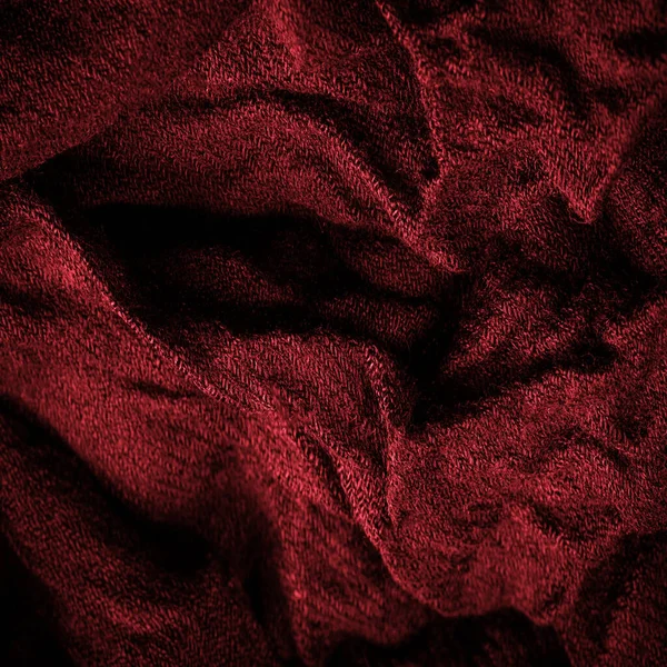 Tessuto Lana Rosso Scuro Grossolano Pecora Con Lana Lunga Resistente — Foto Stock