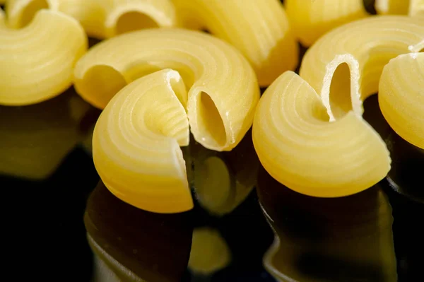 Pasta Chifferi Short Wide Pasta Pipe Doppia Rigatura Can Smooth — Stockfoto