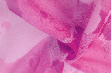 Abstract red silk chiffon fabric. Hollywood cherry blossom silk taffeta art mockup. Texture. background. template.