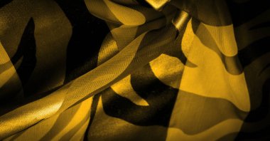 Soyut sarı renklerde ipek kumaş. Soyut suluboya boya, desenli dikey ipek kumaş, tuval, makro, yakın plan. Doku. Geçmişi. Şablon.