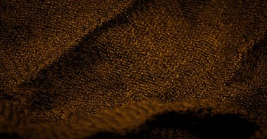 Kaba koyu sarı yün kumaş. Uzun, dayanıklı, kalın iplikli koyunlar, özellikle senin tasarımına uygun. Farklı büyük kuzu türleri gibi. Desen arkaplan deseni