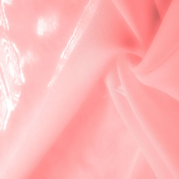 Red Pink Silk Fabric Fine Strong Soft Lustrous Fiber Produced — Stok fotoğraf