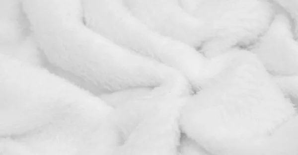 Terciopelo Peluche Blanco Peluche Francesa Textiles Con Una Pila Siesta — Foto de Stock