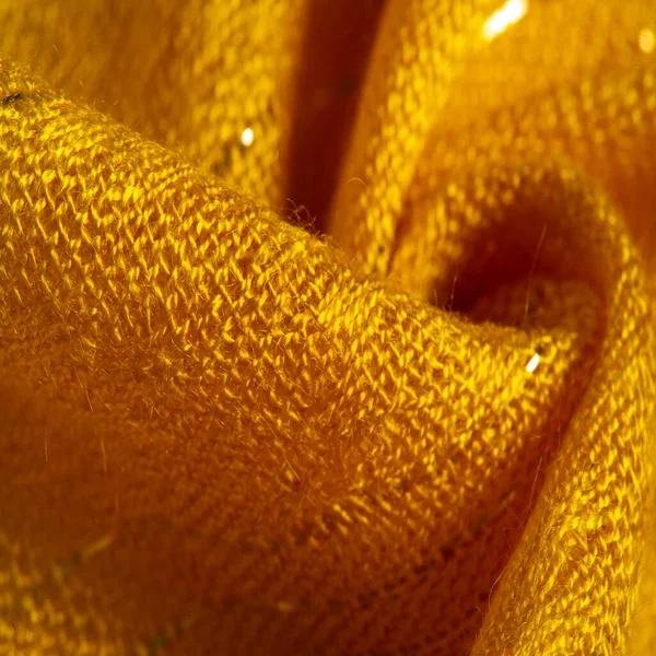 Tela Oro Amarillo Con Brillo Insertado Tira Amarilla Rayas Krypton —  Fotos de Stock