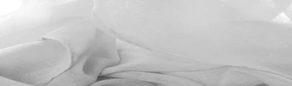Silk Fabric White Grunge Surface Texture Fine Grains White Gray — Stock Photo, Image