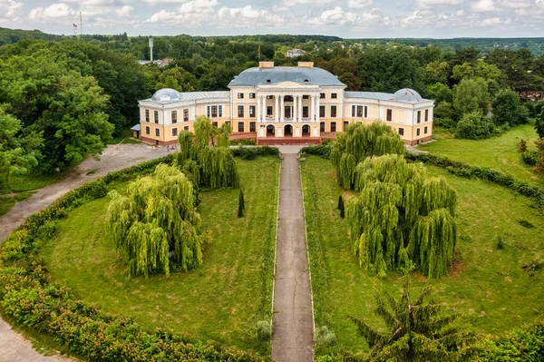 The ancient palace of the Grokholsky-Mozhaisky, in the village. Voronovitsa, Ukraine, aerial view.