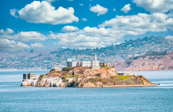 The famous Alcatraz Island prison in San Francisco. The photo was processed in pastel colors. — ストック写真