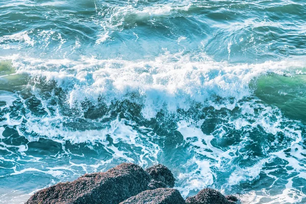 Όμορφα Κύματα Του Ειρηνικού Ωκεανού Κοντινά Παστέλ Χρώματα — Φωτογραφία Αρχείου