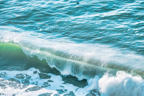 Vackra Vågor Stilla Havet Närbild Pastellfärger — Stockfoto