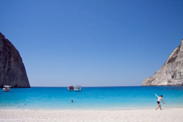 Navagio beach, zante, zakynthos — Stockfoto