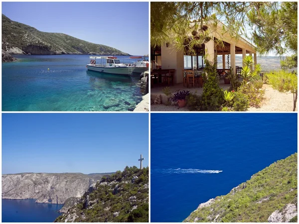 Ostrov Zakynthos, koláž, Řecko, Zakynthos, zakintos Royalty Free Stock Obrázky
