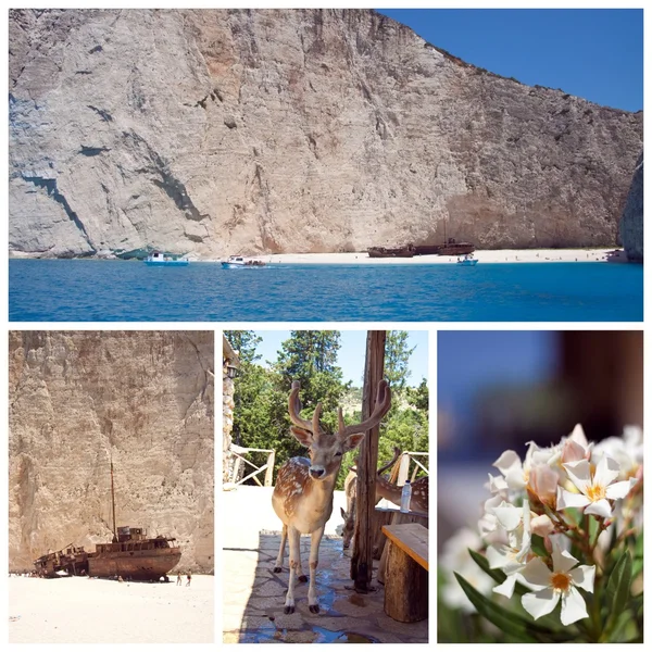 Zakynthos eiland collage, Griekenland, zante, zakintos Rechtenvrije Stockfoto's