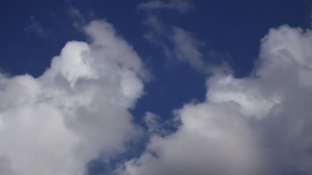 Временной Промежуток Красивое Голубое Небо Фоне Облаков Облака Неба — стоковое видео