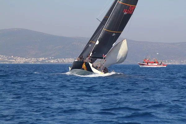 Bodrum Turchia Aprile 2018 Barche Vela Navigano Con Vento Nelle — Foto Stock