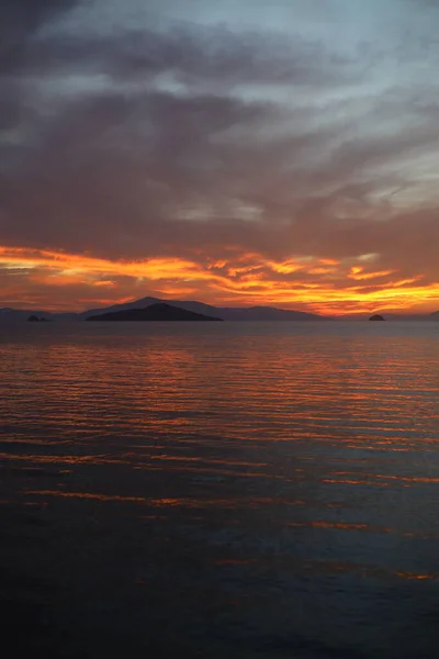 Turgutreis Meer Und Spektakuläre Sonnenuntergänge — Stockfoto