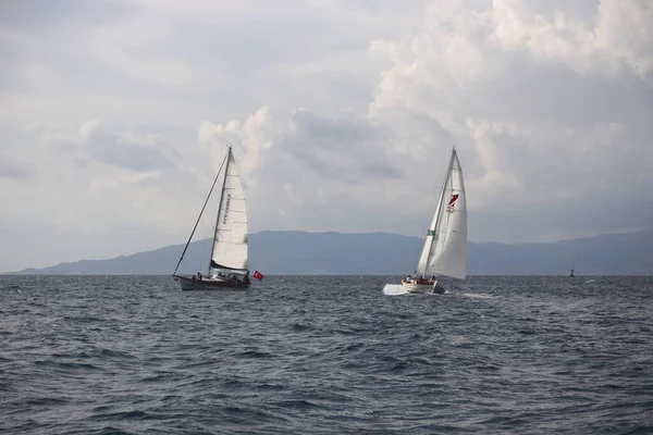 Bodrum Turkey January 2022 Traditional Turkish Boat Gulet Cruising Sea — Stockfoto