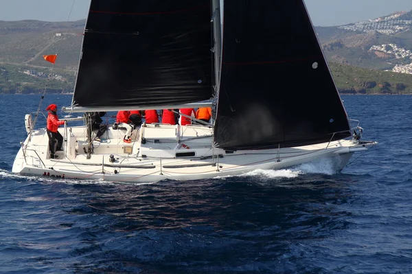 Bodrum Turquía Marzo 2019 Veleros Navegan Con Viento Las Aguas —  Fotos de Stock