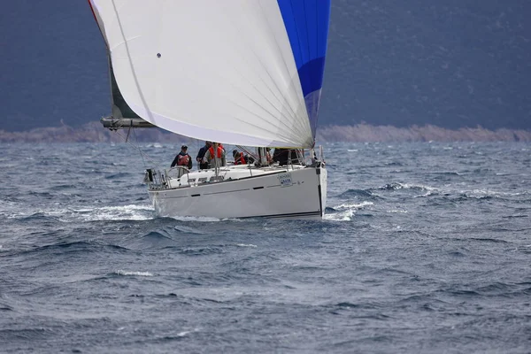 Bodrum Turquie Février 2022 Voiliers Naviguant Par Temps Venteux Dans — Photo