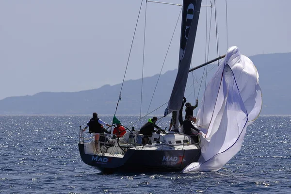 Bodrum Turkey April 2022 Sailboats Sail Windy Weather Blue Waters — ストック写真