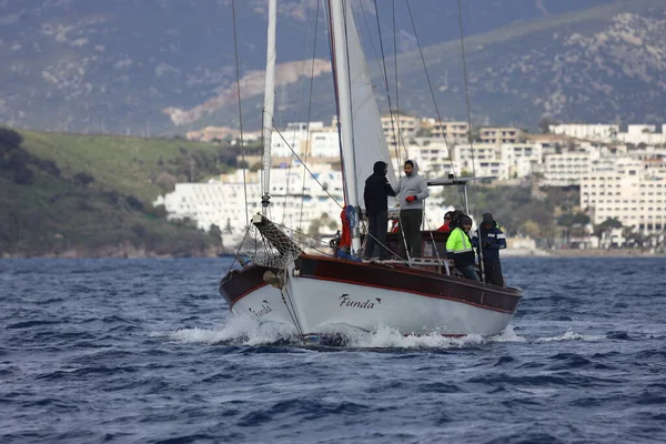 Bodrum Turchia Marzo 2022 Crociera Tradizionale Turca Barca Caicco Mare — Foto Stock