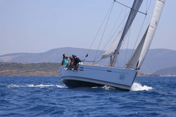 Bodrum Turquie Mai 2022 Voiliers Naviguant Par Temps Venteux Dans — Photo