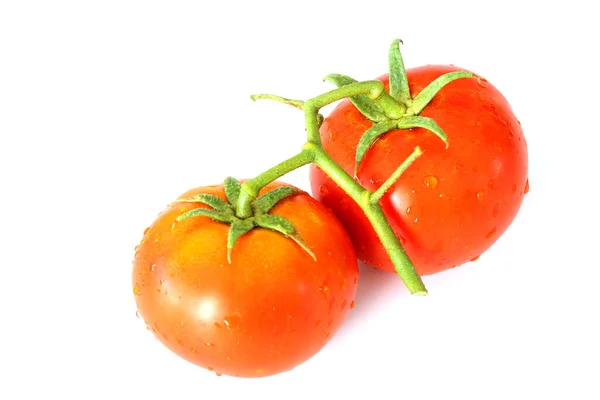 Cepillo Tomates Grandes Sobre Fondo Blanco Foto Del Estudio Aislar — Foto de Stock