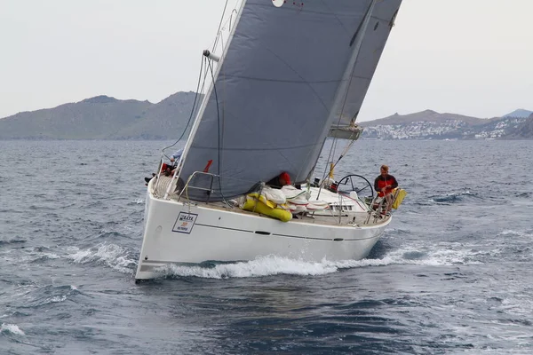 Bodrum Turquie Mai 2019 Voiliers Naviguant Par Temps Venteux Dans — Photo