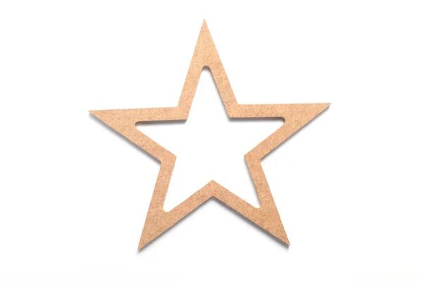 Золотая Звезда Белом Фоне — стоковое фото