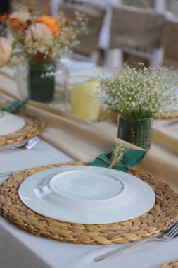 A dinner table from the Turkish Culture being prepared for a celebration in West Turkey