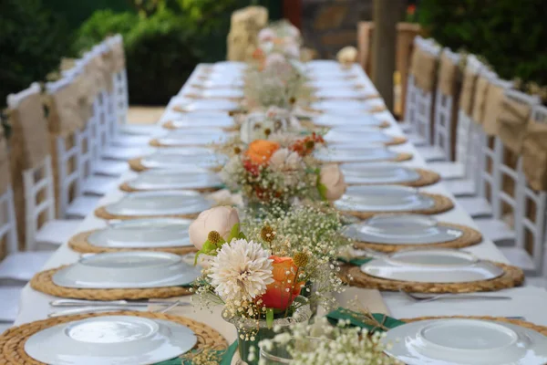 A dinner table from the Turkish Culture being prepared for a celebration in West Turkey