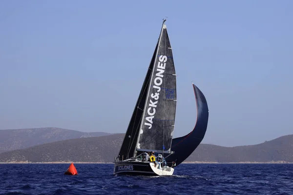 Bodrum Turchia Ottobre 2022 Barche Vela Navigano Tempo Ventoso Nelle — Foto Stock