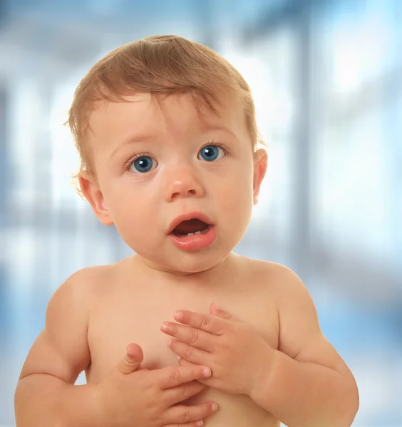 Bebé falante — Fotografia de Stock