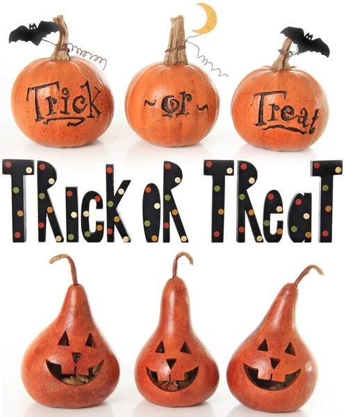 Truco o tratar calabazas — Foto de Stock