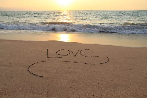 Love in the sand — Stock Photo, Image