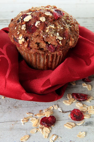 Kızılcık kepekli muffin — Stok fotoğraf